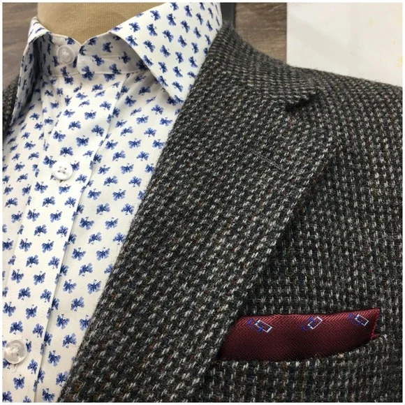 VINTAGE STAFFORD Mens‎ Tweed Blazer Sport Coat Casual Jacket Size 40L Wool Suit
